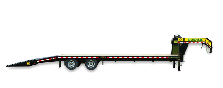 Gooseneck Flat Bed Equipment Trailer | 20 Foot + 5 Foot Flat Bed Gooseneck Equipment Trailer For Sale   Sevier County, Tennessee